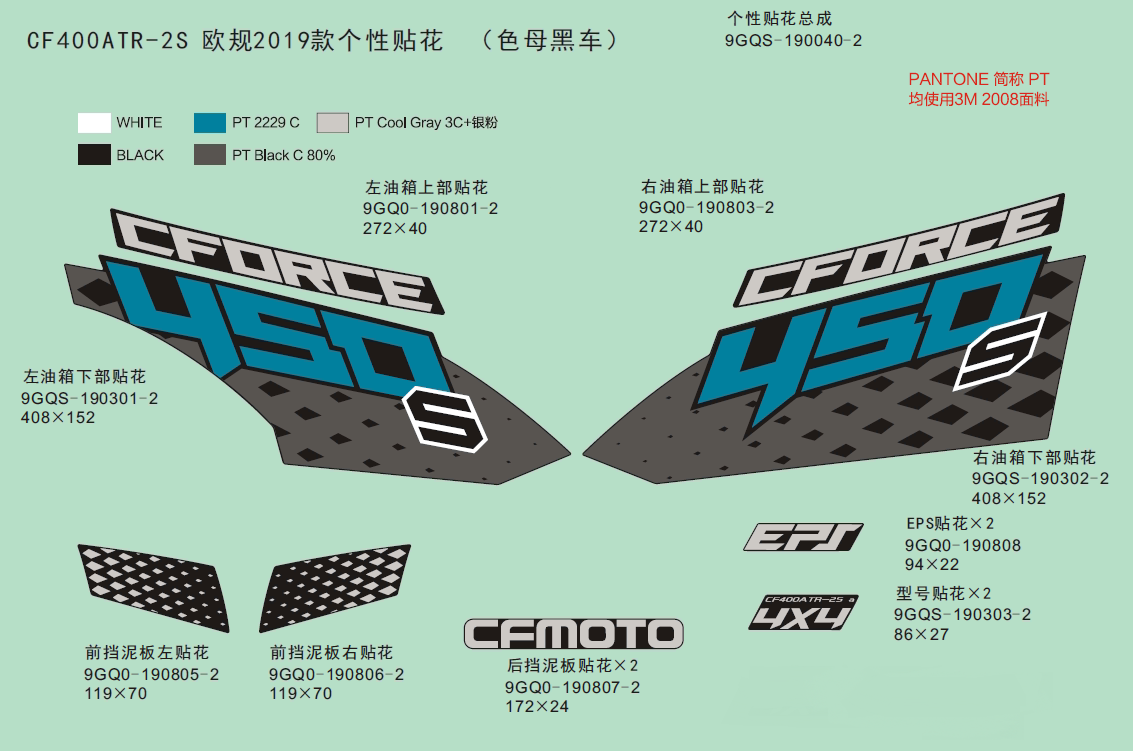 DECAL KITS,2019(INJECTED PEARL BLACK)