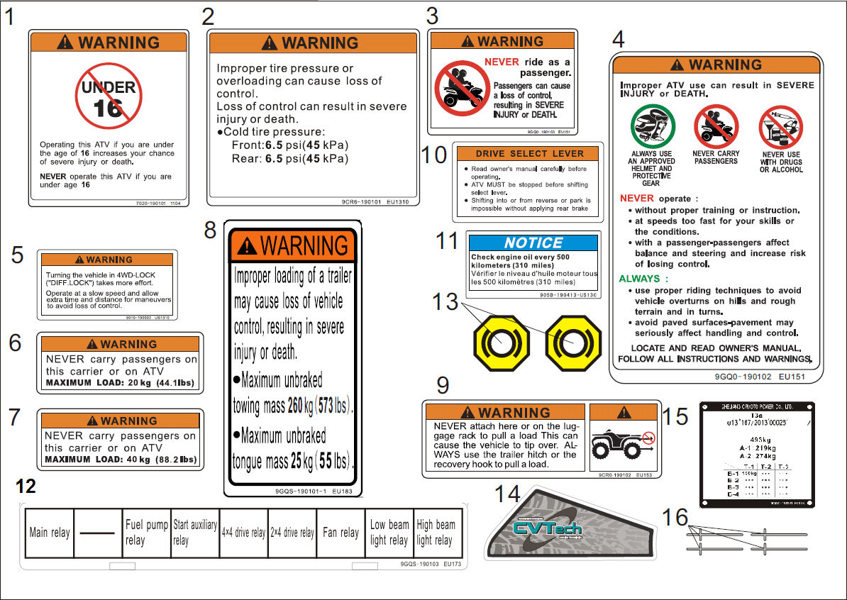 WARNING DECAL