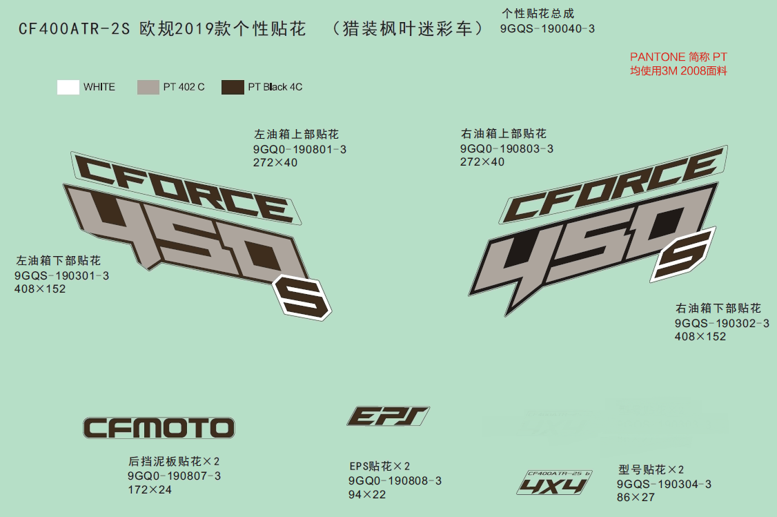 DECAL KITS,2019(TRUE TIMBER CAMO)