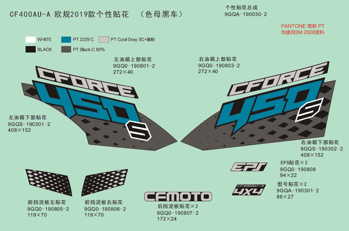 DECAL KITS,2019(INJECTED PEARL BLACK)