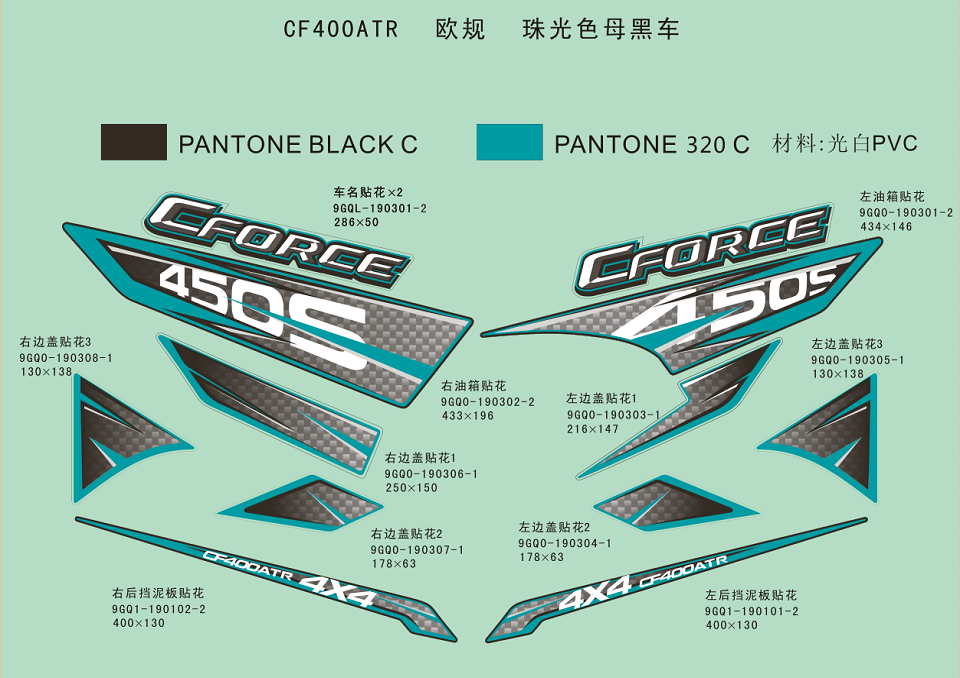 DECAL KITï¼EURO,INJECTED PEARL BLACKï¼