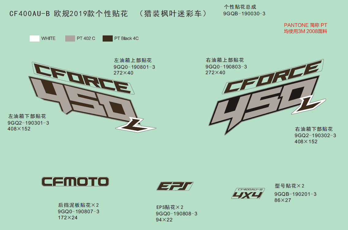 DECAL KITS,2019(TRUE TIMBER CAMO)
