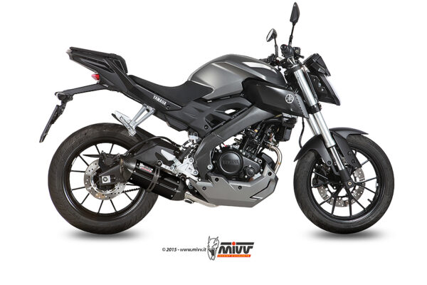 Escape Mivv Full system 1x1 Suono black con tapa carbono Yamaha MT-125 2015-19 / YZF R125 2014-18