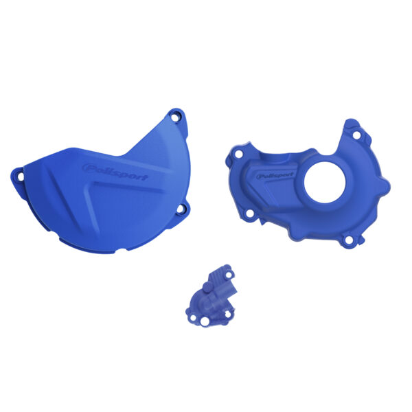 KIT PROTECTOR TAPA EMBRAGUE + ENCENDIDO + BOMBA AGUA YAMAHA YZ450F (15-17) Azul