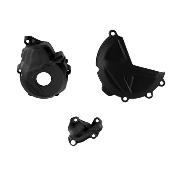 KIT PROTECTOR TAPA EMBRAGUE + ENCENDIDO GAS GAS EC 250/350 (21->) Negro
