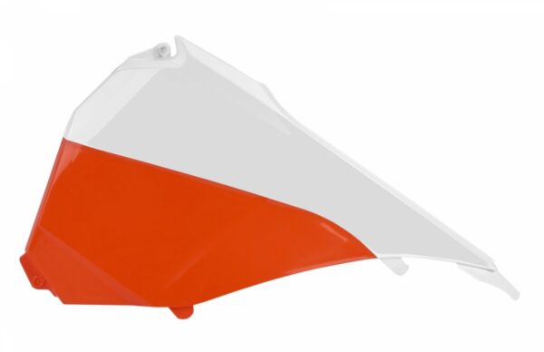 TAPA FILTRO AIRE SX/SX-F/XC/XC-F(13-15) Blanco/Naranja KTM 8455100001