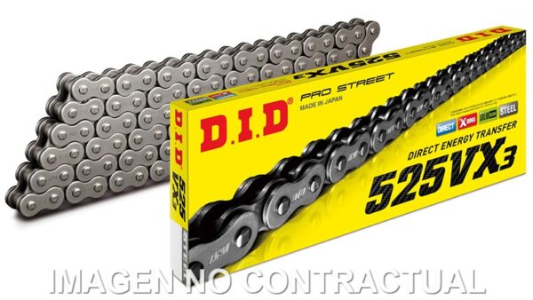 Cadena Did 525Vx3 124 Pasos Remache