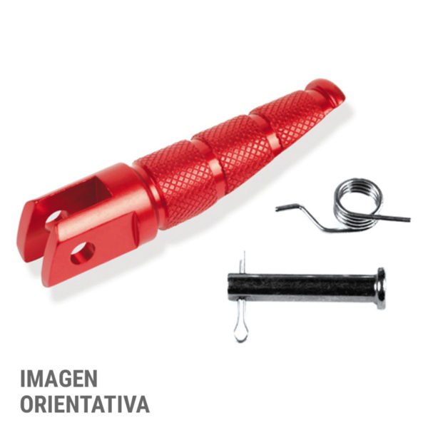 Juego Estriberas V-Parts Universal Scooter Fresado Rojo