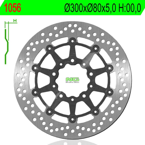 Disco de Freno para moto Ng 1056 300 X 80 X 5