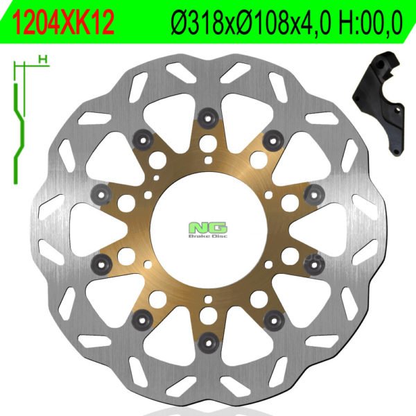 Disco de Freno para moto Ng Kit Ondulado 1204Xk12 270 X 105 X 3