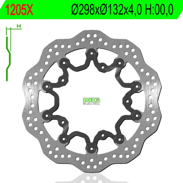 Disco Freno Ng Ondulado Flotante 1205X 298 X 132 X 4