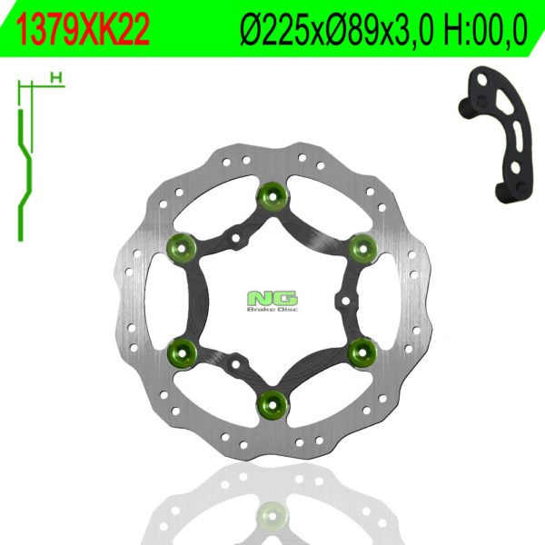 Disco Freno Ng Ondulado Flotante 1379Xk22 225 X 89 X 3