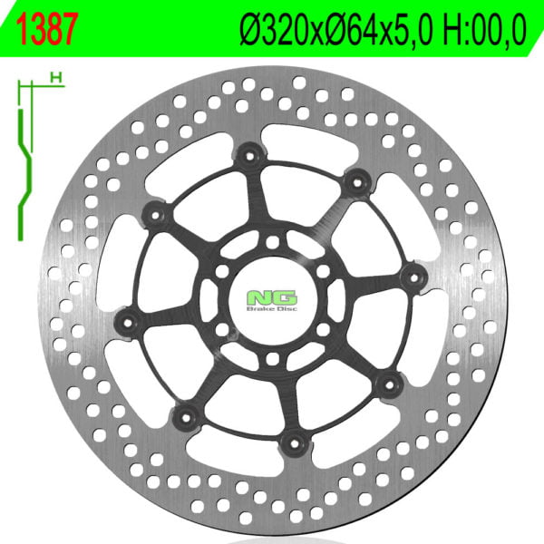 Disco Freno Ng 1387 320 X 64 X 5