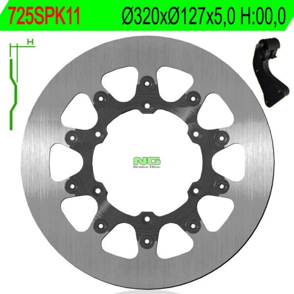 Disco de Freno para moto Ng 725Spk11 320 X 127 X 5