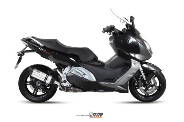 Escape Mivv Slip-On Suono St. Steel con tapa carbono BMW C 600 Sport / C 650 GT 2012-15
