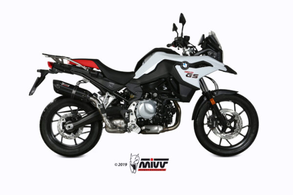 Escape Mivv Slip-On Suono black con tapa carbono BMW F 750 GS / F 850 GS 2018-24