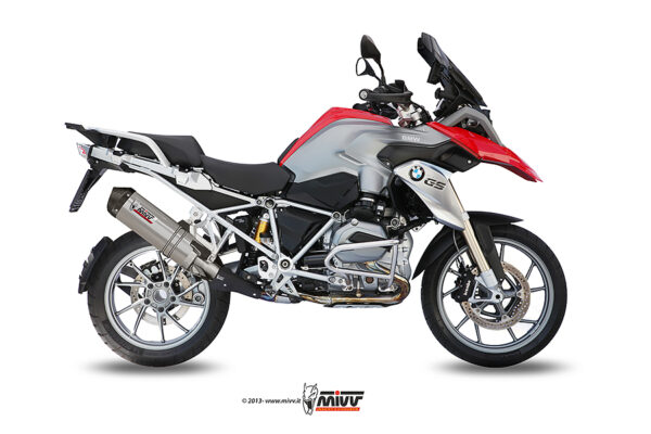 Escape Mivv Slip-On Oval titan con tapa carbono BMW R 1200 GS / Adventure 2013-18