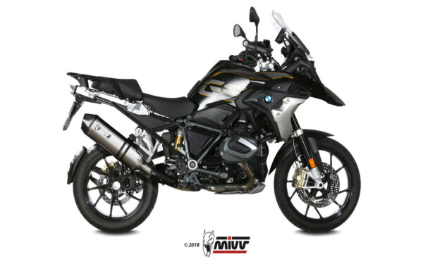 Escape Mivv Slip-On Speed edge St. Steel con tapa carbono BMW R 1250 GS / Adventure 2019-23