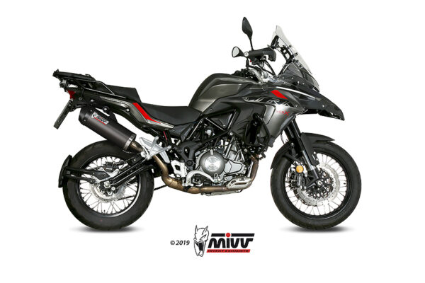Escape Mivv Slip-On Oval carbono con tapa carbono Benelli TRK 502 X 2018-24