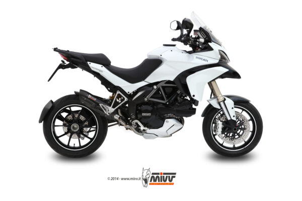 Escape Mivv Slip-On Suono black con tapa carbono Ducati Multistrada 1200 2010-14