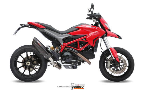 Escape Mivv Slip-On Suono black con tapa carbono Ducati Hypermotard 821 / Hyperstrada 821 2013-15