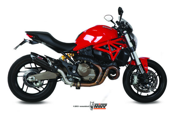 Escape Mivv Slip-On Suono black con tapa carbono Ducati Monster 821 2014-17