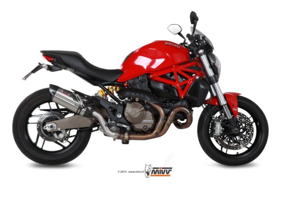 Escape Mivv Slip-On Suono St. Steel con tapa carbono Ducati Monster 821 2014-17