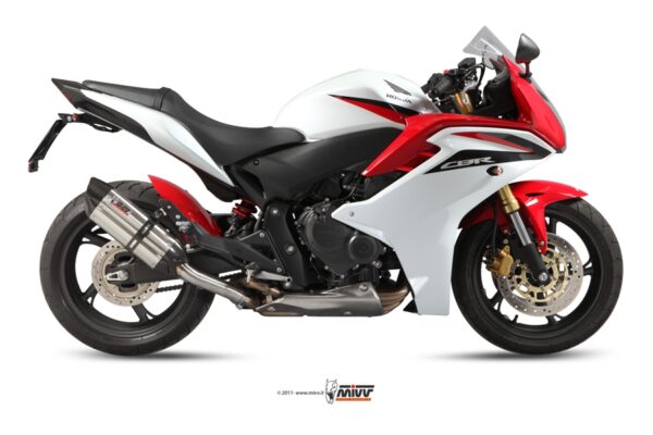 Escape Mivv Slip-On Suono St. Steel con tapa carbono Honda CBR 600 F 2011-13 / Hornet 600 2007-13