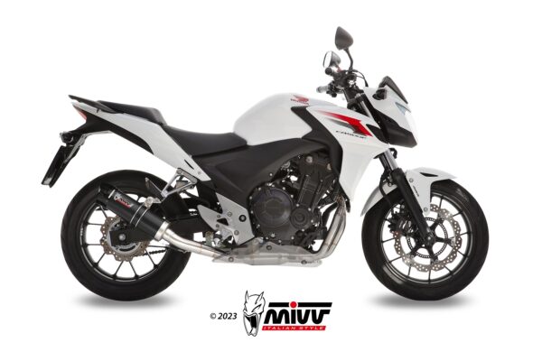 Escape Mivv Slip-On GP black con tapa carbono Honda CB 500 F/X / CBR 500 R 2013-15