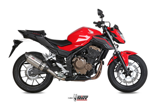 Escape Mivv Slip-On Suono St. Steel con tapa carbono Honda CB 500 F 2016-18