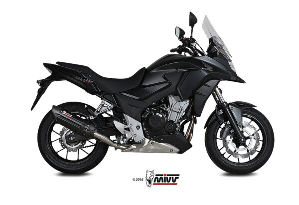 Escape Mivv Slip-On Suono black con tapa carbono Honda CB 500 X 2016