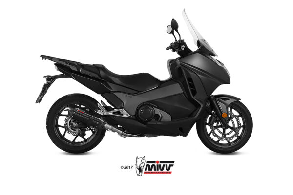 Escape Mivv Slip-On Suono black con tapa carbono Honda Integra 750 2016-20 / NC 750 S / X 2016-22