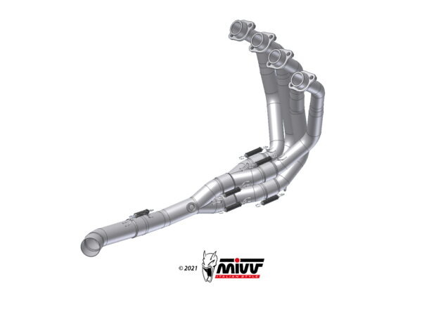 Escape Mivv Colectores no kat (Compatible con silenciosos Escape Mivv y de serie) Kawasaki Z900 2017-19