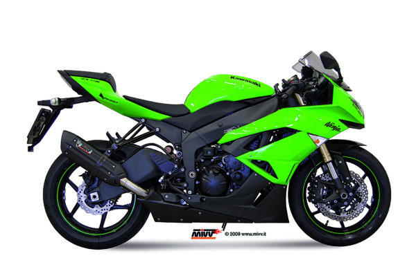 Escape Mivv Slip-On Suono black con tapa carbono Kawasaki ZX-6 R 2009-16 / ZX-6 R 636 2013-16