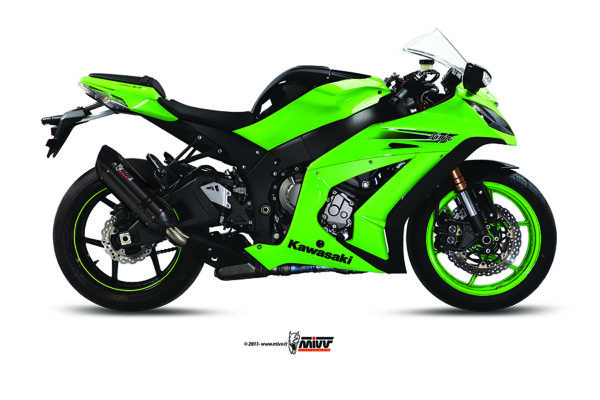Escape Mivv Slip-On Suono black con tapa carbono Kawasaki ZX-10 R 2011-15