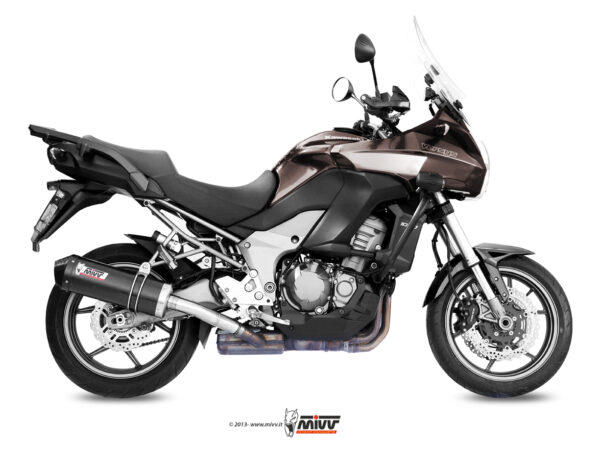 Escape Mivv Slip-On Oval carbono con tapa carbono Kawasaki Versys 1000 2012-14