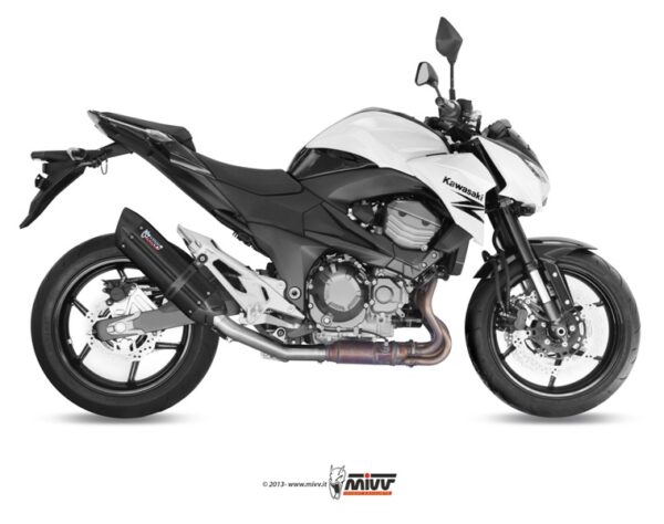 Escape Mivv Slip-On Suono black con tapa carbono Kawasaki Z800 E 2013-16