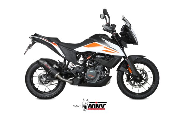 Escape Mivv Slip-On Oval carbono con tapa carbono KTM 390 Adventure 2020-24
