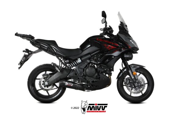 Escape Mivv Full system 2x1 Oval carbono con tapa carbono Kawasaki Versys 650 2021-23