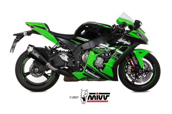 Escape Mivv Slip-On Delta Race carbono Kawasaki ZX-10 R / RR / SE 2016-24