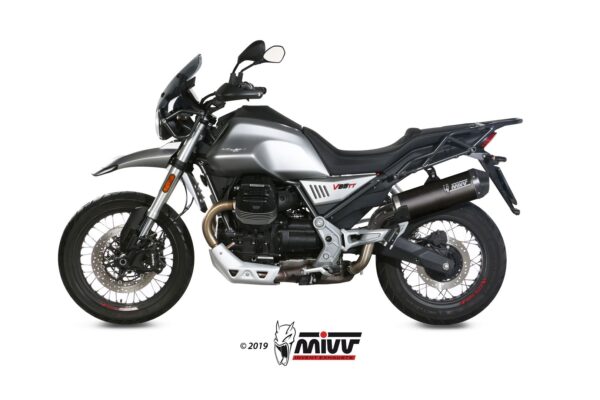 Escape Mivv Slip-On Oval carbono con tapa carbono Moto Guzzi V85 TT 2019-24