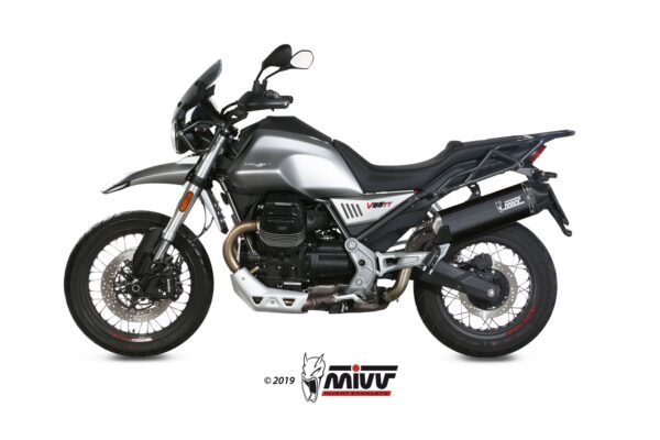 Escape Mivv Slip-On Speed edge black Moto Guzzi V85 TT 2019-24