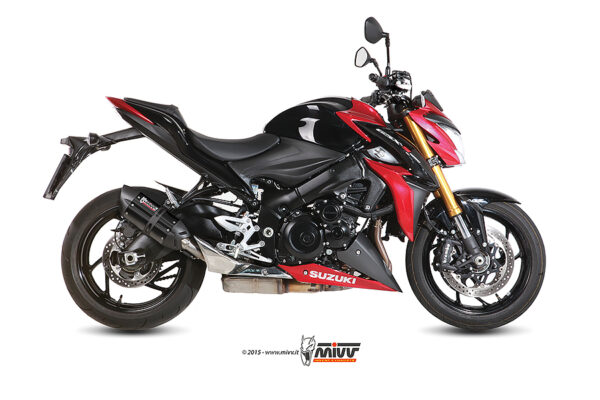 Escape Mivv Slip-On Suono black con tapa carbono Suzuki GSX-S 1000 / 1000 F 2015-22