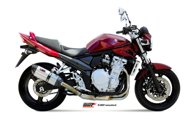 Escape Mivv Slip-On Suono St. Steel con tapa carbono Suzuki GSF 650 Bandit 2007-15 / GSX 650 F 2008-15