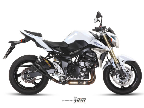 Escape Mivv Slip-On Double Gun black Suzuki GSR 750 2011-16