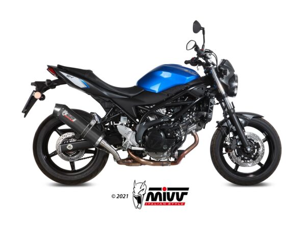 Escape Mivv Slip-On Oval carbono con tapa carbono Suzuki SV 650 / X 2016-24