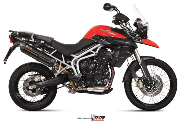 Escape Mivv Slip-On Suono black con tapa carbono Triumph Tiger 800 XC / XR / XRx / XCx / XRT / XCA 11-16