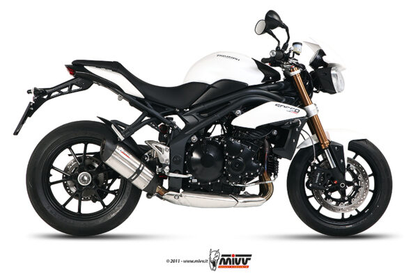 Escape Mivv Slip-On Suono St. Steel con tapa carbono Triumph Speed Triple 2011-15