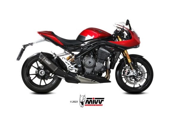 Escape Mivv Slip-On SR-1 black titanium Triumph Speed Triple 1200 RR / RS 2021-24