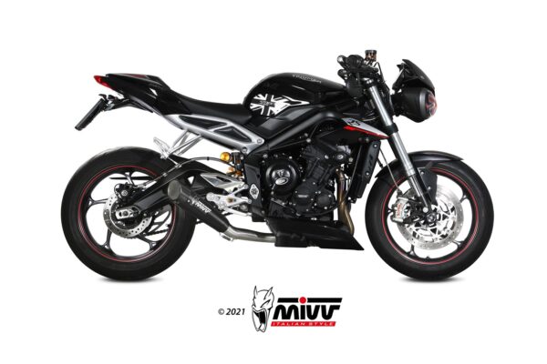 Escape Mivv Slip-On X-M5 black Triumph Street Triple R / S / RS 2017-23
